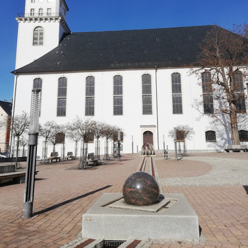 Kirchplatz in Frankenberg/Sa.